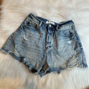 KanCan Shorts Denim Distressed Cut Off Jeans Boho Coastal Size 5 / 26 #KC7964M